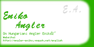 eniko angler business card